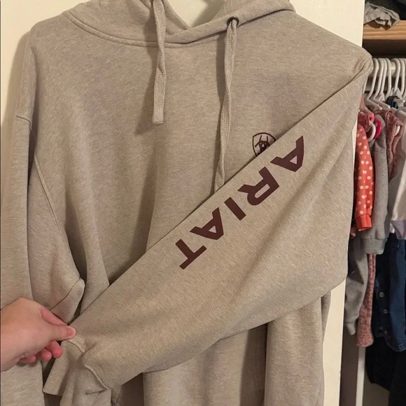 Ariat Beige Hoodie Sweater - Picture 2 of 3
